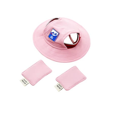 หมวกสัตว์เลี้ยง PUPPY GALLERY ไซซ์ M สีชมพู มาพร้อม Cooling Pads_1